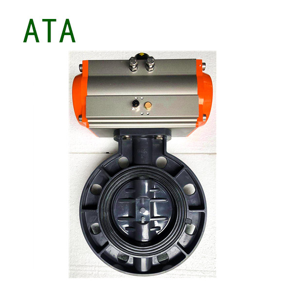 2.5" DN65 Double Acting Pneumatic Butterfly Valve Wafer Type EPDM Sealing 