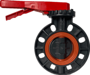 5inch FPM rubber seat strong acid chemical industry use PP polypropylene wafer manual butterfly valve