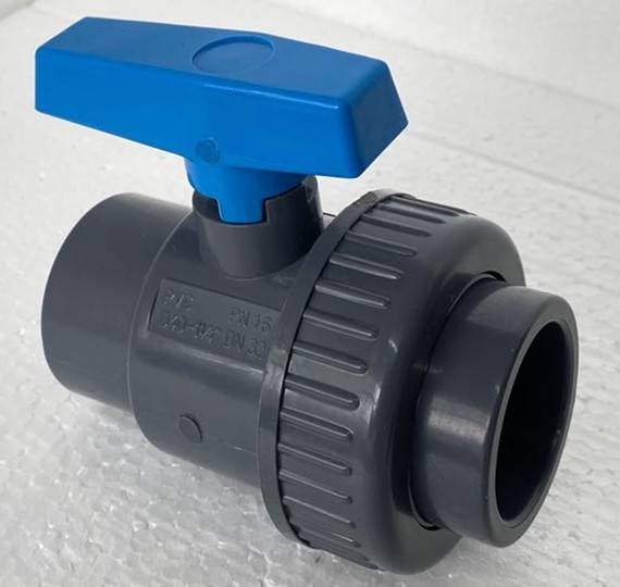 big sale 1/2″ to 4″ rubber soft liner pvc double true single union water  2 way ball valve Featured Image