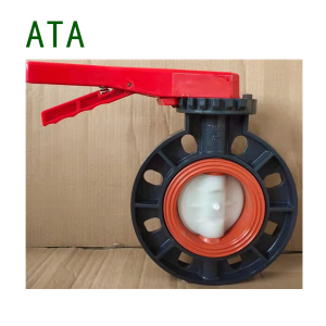 2″ to 8″ UPVC manual butterfly valve PP disc FPM seat chemical industry use anti-corrosion