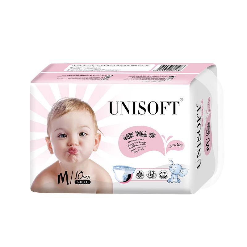 Unisoft organic good absorbency disposable baby diaper pants disposal baby manufacturer in Quanzhou