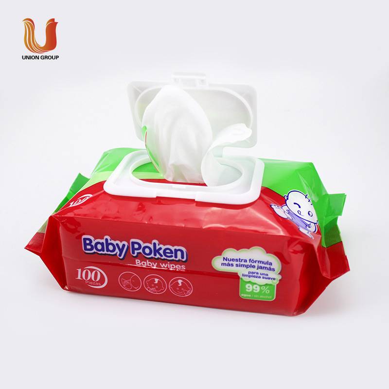 Hot sale Water natural care OEM baby wipes organic bamboo baby portable custom wet wipe