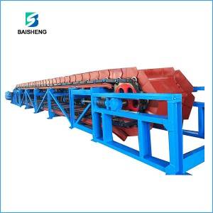 Apron chain conveyor for bulk material handling