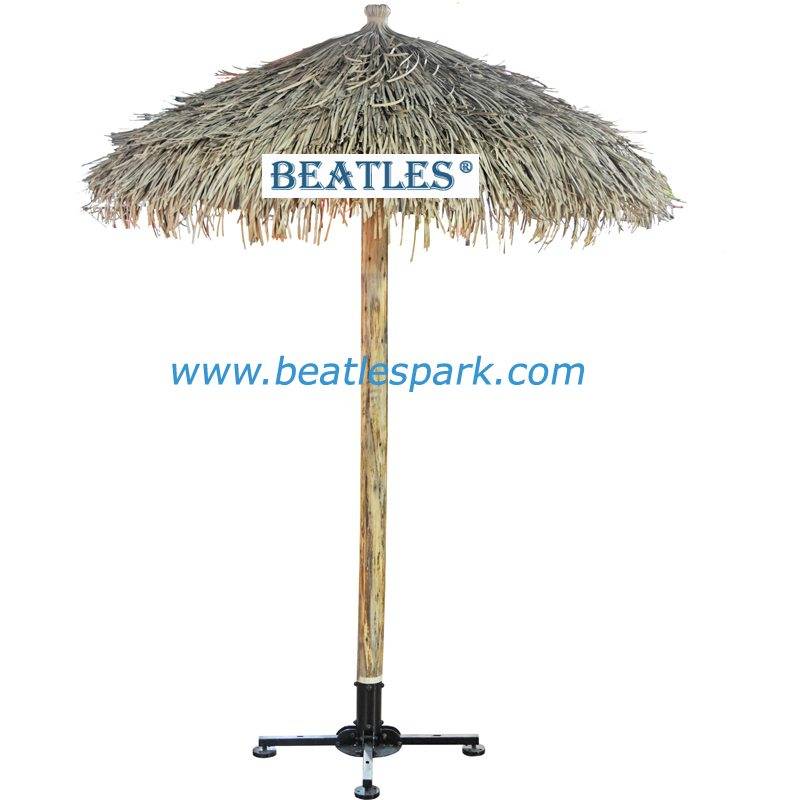 Reasonable price for Large portable artificial thatch beach swimming pool umbrella for sale – Plastic Palm Leaf Thatch
