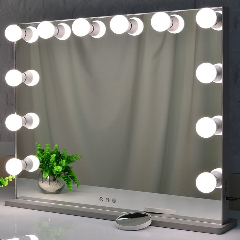 Hollywood Lighted Vanity Makeup Mirror, Lighted Vanity Mirror For Desk