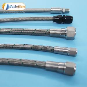 Conductive Ptfe Hose Assembly Stainless steel braided PTFE conductive hose | BESTEFLON