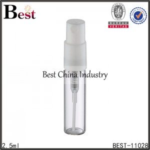 sample perfume atomizer white plastic sprayer 2.5ml