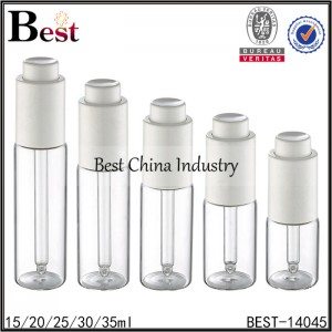 18mm neck tube glass bottle with white plastic press dropper 15/20/25/30/35ml
