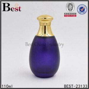 drop shaped purple glass perfume bottle 110 ml