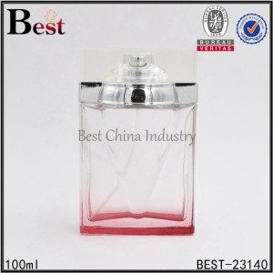 square shaped glass perfume bottle 100 ml