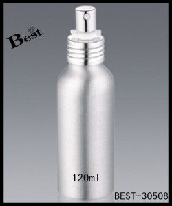 silver essential oil aluminum bottle with sprayer 120ml