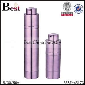 purple color press pump airless bottle 15/30/50ml