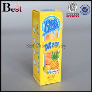 yellow paper box for lotion bottle