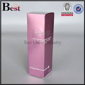 red paper box for cosmetic lotion bottle