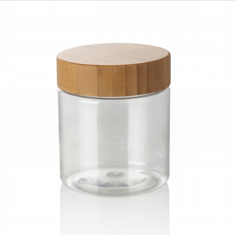 Download 500ml plastic jar bamboo lid - BEST PACKAGING