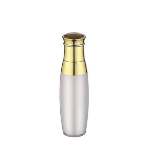 gold pump acrylic cosmetic lotion bottle