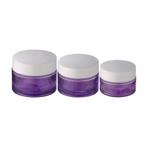 20g 30g 50g purple colored custom glass jars for cosmetic usage