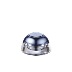 blue UFO shape cute acrylic cosmetic cream jar