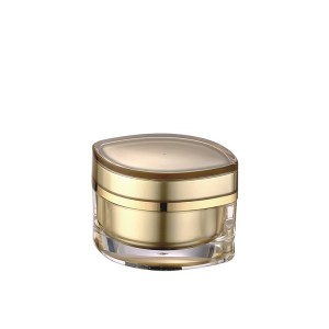 gold luxury acrylic cosmetic cream container jar