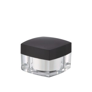 hot sale square acrylic cosmetic cream jar