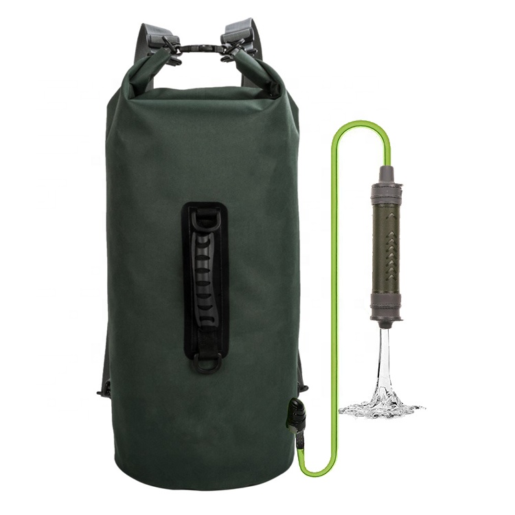 Φίλτρο νερού τσάντα στρατόπεδο ντους φιλτραρίσματος νερού TPU Στρατιωτική φορητά Στεγνό τσάντα για υπαίθρια Επιβίωση Camping