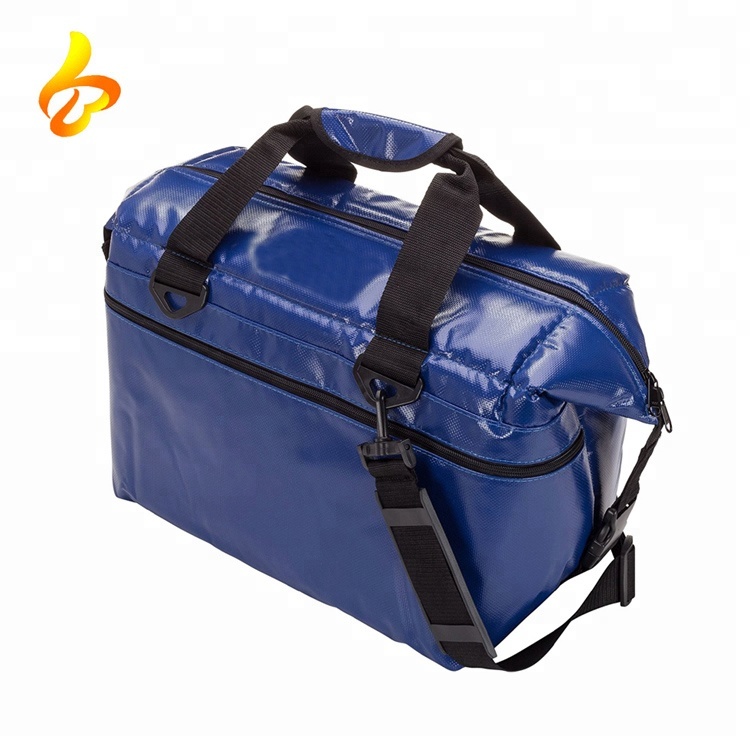 Waterproof Vinyl 500D PVC Travel Rolling Soft Side Collapsible Rugged 20 QT Cooler Bag