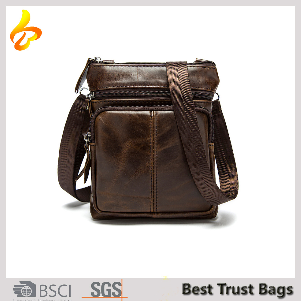 Hot Sale Man Business Shoulder Bag Leather Shoulder Wallet Bag Man, Leather Shoulder Bag
