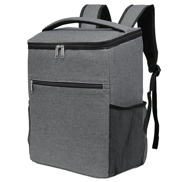 Wholesale Cheap Grey Color Soft Cooler Soft Sided Cooler Bag for Beach Picnic Camping