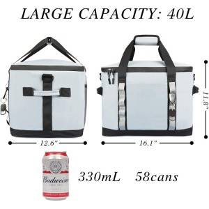 Collapsible Insulated Lunch Box 60 Can Large Cooler Bag