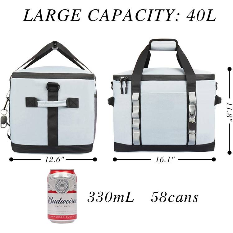 Collapsible Insulated Lunch Box 60 Can Large Cooler Bag Featured Image
