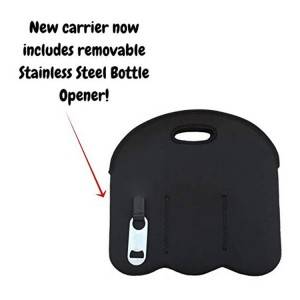 Bottle Bear Cooler Bag Neoprene 6 Pack Bottle Carrier Extra Thick Insulated Bottle Holder Keeps