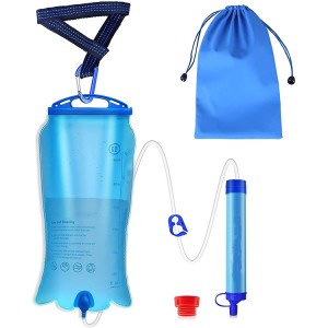 BPA Free Portable Water Purification Filtration System with 3L Gravity-Fed Bag