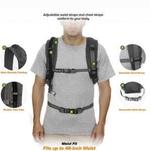 China Supplier Tactical Hydration Pack Backpak With Water Reservoirs