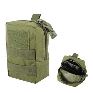 Tactical Molle Waist Bag with US Flag Patch Utility EDC Pouch Tool Zipper Waist Pack