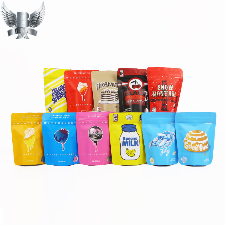 Wholesale Custom Stand Up Pouches - Ready to ship 3.5g mylar bags – Kazuo Beyin Featured Image