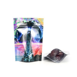 Custom holographic mylar bags 3.5g manufacturer