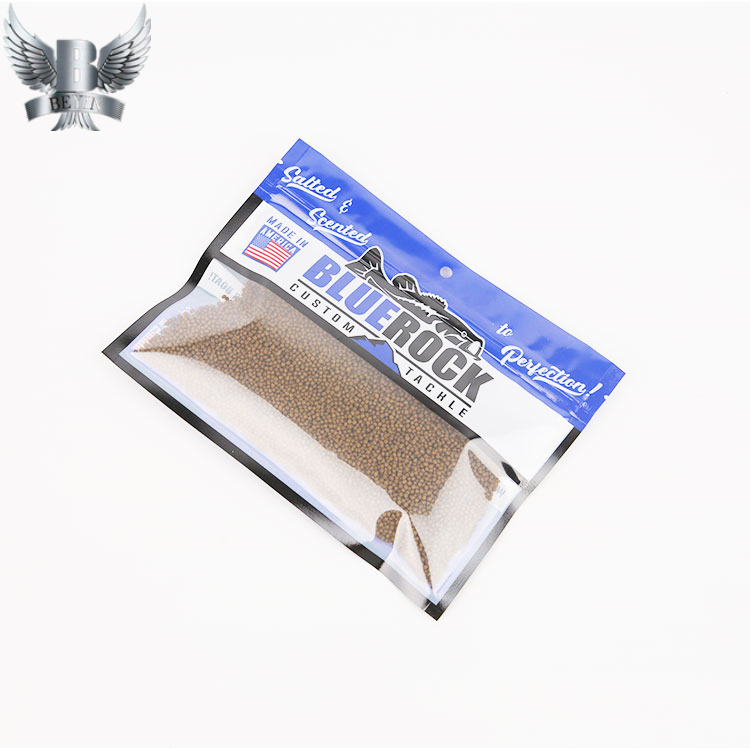 Printed Fish Food Packaging Plastic Bag with Resealable Zipper
