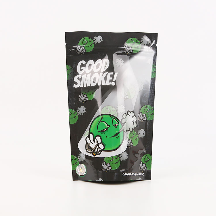 Factory source Stand Up Pouch Packaging - Custom cannabis packaging Dried Flower mylar bags with clear window – Kazuo Beyin Featured Image