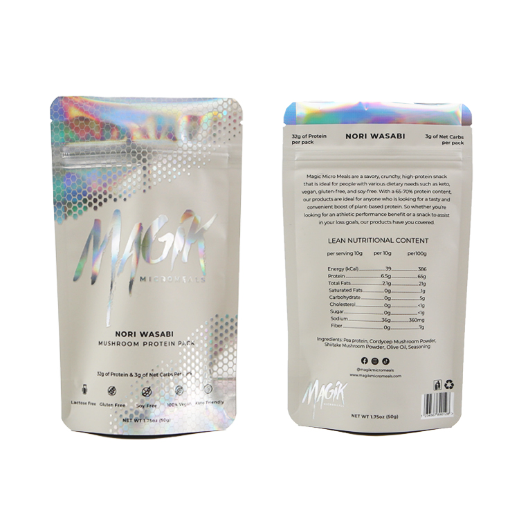 Custom freeze dried food packaging holographic mylar bags Featured Image