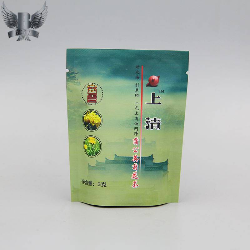 OEM Supply Side Gusset Coffee Bag With Valve - Custom Printed Ziplock Mylar Aluminum Foil Bag for Herb Tea Packaging – Kazuo Beyin