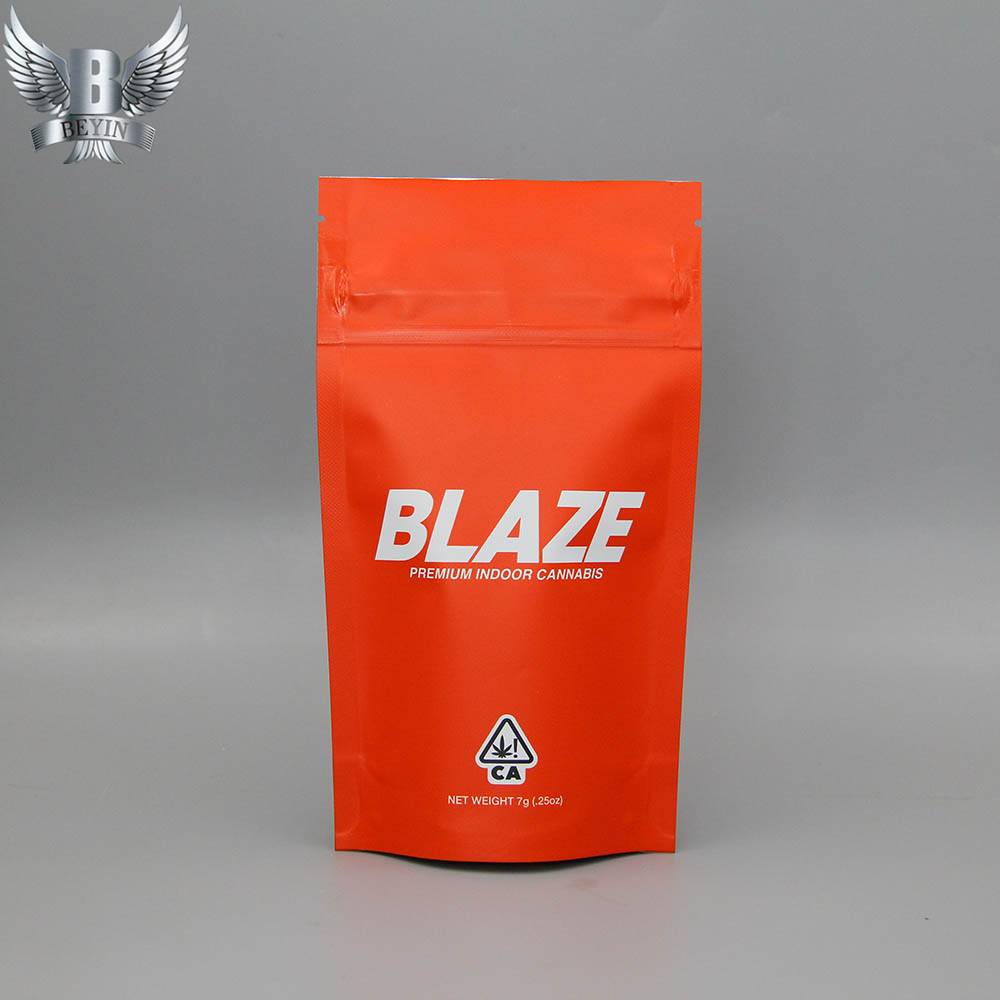 OEM China Stand Up Plastic Pouch Packaging - Customized stand up resealable cannabis bag – Kazuo Beyin Featured Image