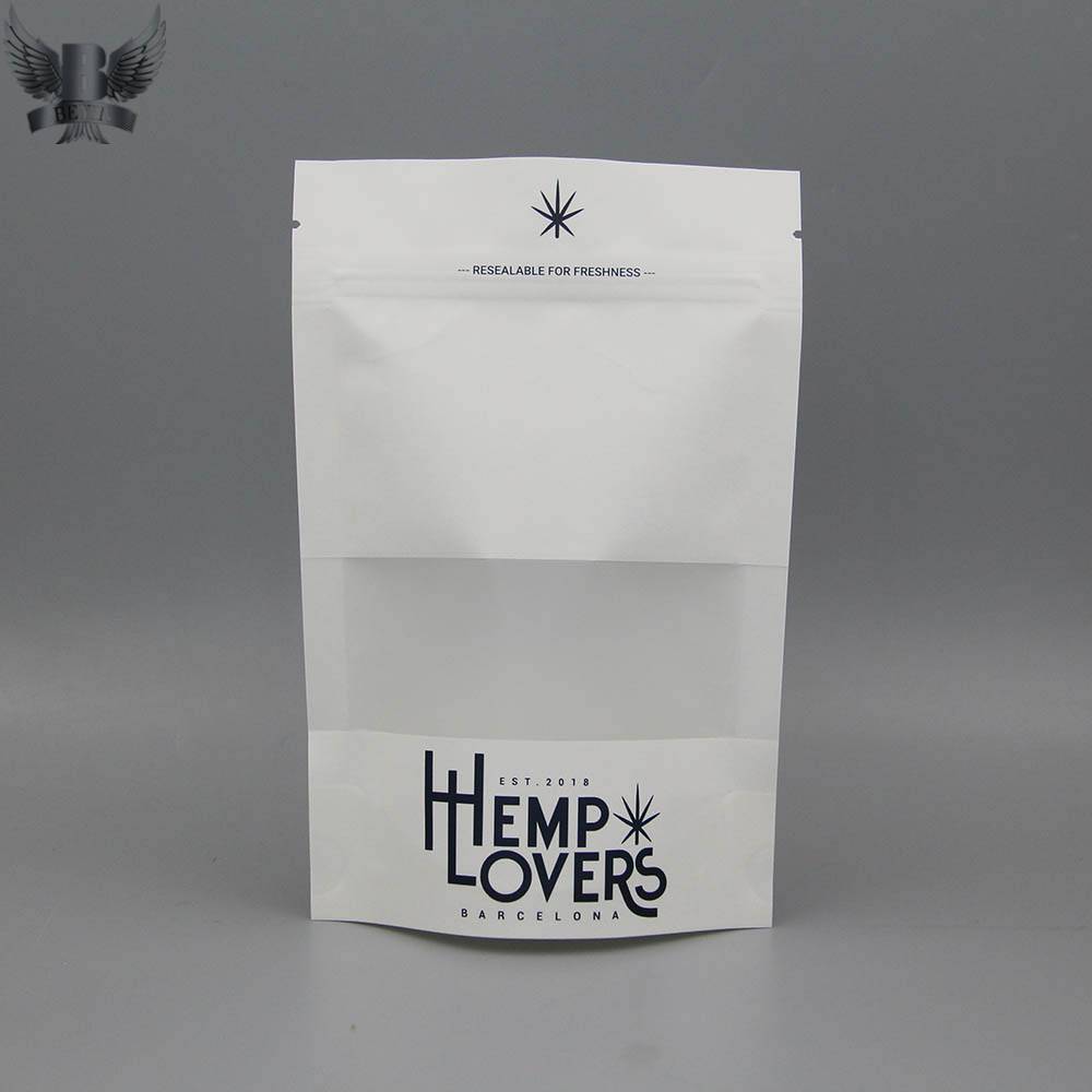 Excellent quality Matte White Stand Up Pouches - Printed cannabis kraft pouch paper bag manufacturing company – Kazuo Beyin