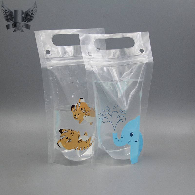 China OEM Gusset Bag Manufacturer - Clear drink pouches wholesale stand up pouches Beyin packing – Kazuo Beyin Featured Image