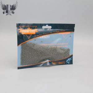 Flat zipper fish food bag