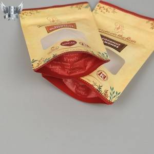OEM stand up zip lock paper pouch with window