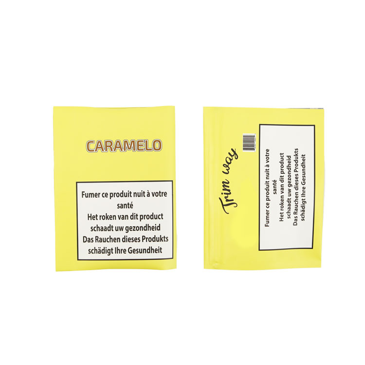 Plastic hand rolling tobacoo bags with zipper and sticker wrap bags for cigar detail pictures