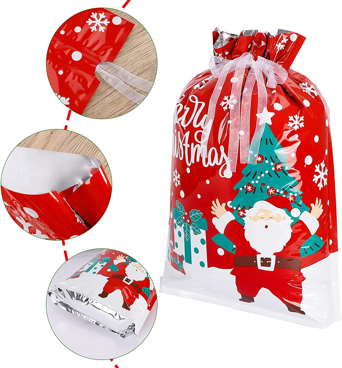 Custom Printed Spot Gift Plastic Packaging Bags Christmas gift packaging bags printed Featured Image