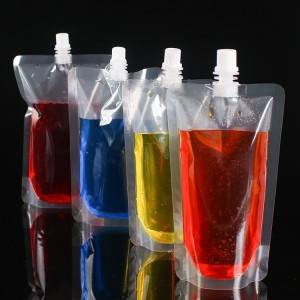 Custom clear drink pouches wholesale