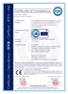Certificat CE ASP100A