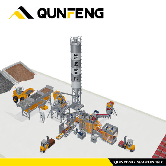 Full Automatic Block Production Line with Curing Rack "U" Type (QF1300)